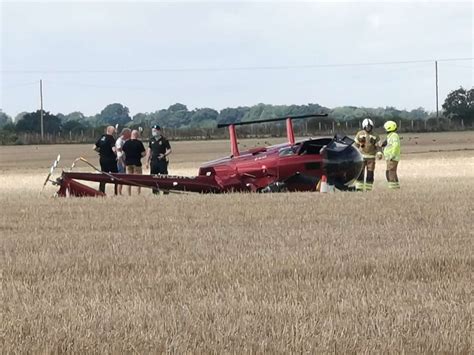 Herne Bay helicopter crash near Thanet Way .